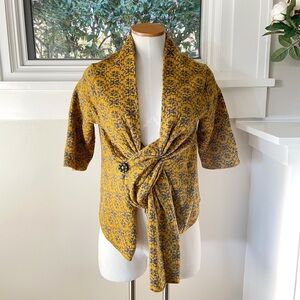 🆕 Listing!  Moth | Jacquard "Scarf Tied Cardigan"